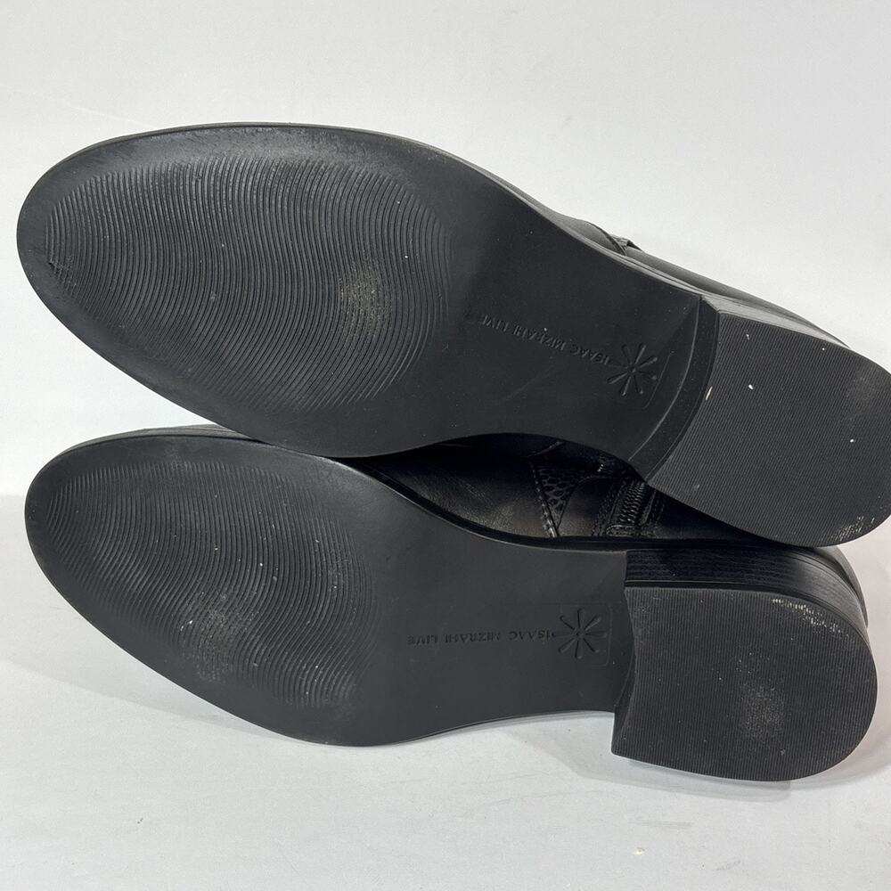 Isaac Mizrahi Live! "Stacy" Leather Ankle Boots in black 7.5 - Picture 6 of 6